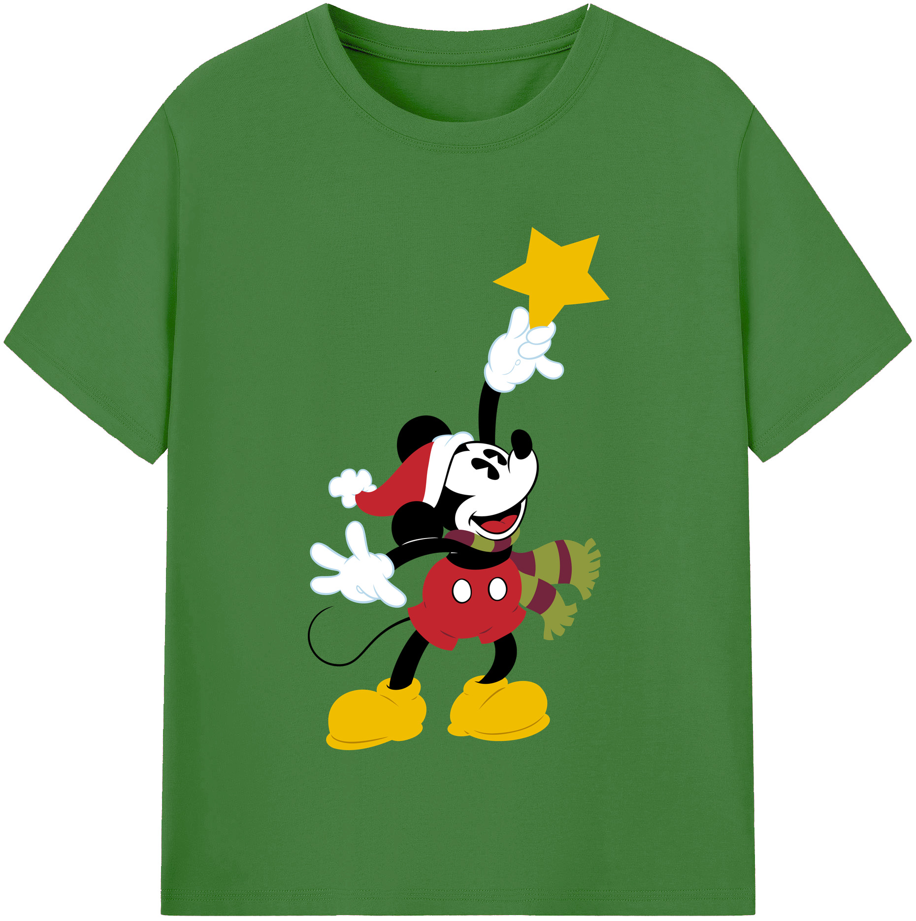 （画像用） ミッキーマウス Mickey Mouse レディースカジュアルプリントTシャツ（綿100％）